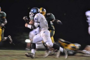 Runningback Kevin Cecala scored a touchdown in the second quarter to tie the game at 14. Photo courtest of Debbie Stevens.