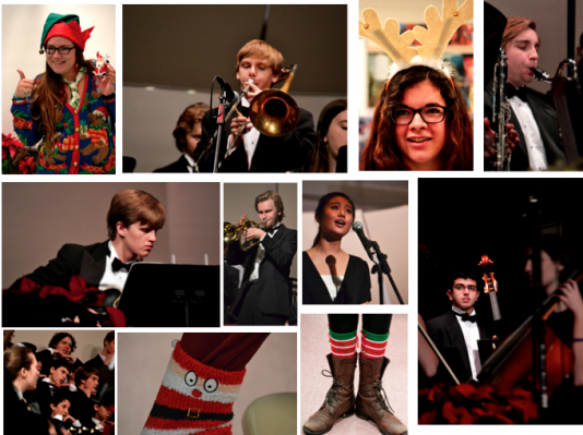 Several students donned Christmas-inspired gear and performed in the holiday assembly today, before starting winter break. School will resume January 2. Photos by Abby Cutler. 