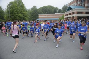 Runners prepare to run in the "Hope for Henry" 5K last Sunday. Photo by Allen Goldberg. 