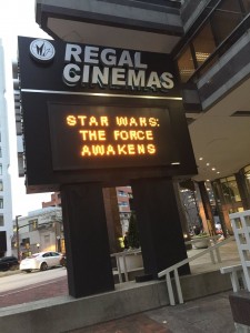 The new Star Wars movie debuted this week, bringing in record proceeds on opening day. Photo by Grace O'Leary. 