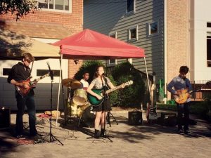 ROADTRIP performed at a neighborhood block party earlier this year. Tomorrow night, they'll compete in the Montgomery County's Got Talent finals at the Fillmore. Photo courtesy Lisa Ginns.