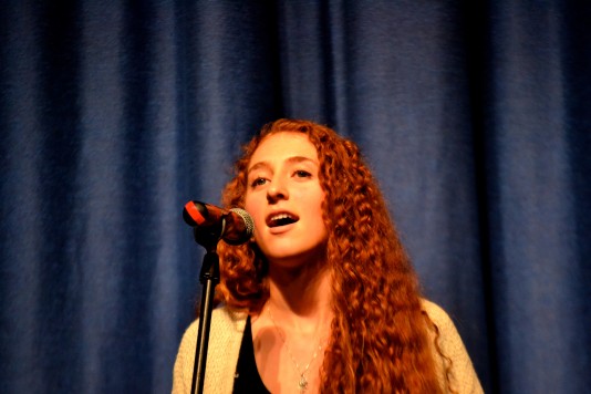 Junior McKenna Murray sings “Low Road” by Grace Potter. Murray earned the title of Whitman Idol Friday night, winning the most audience ballot votes and receiving high praise from faculty judges.