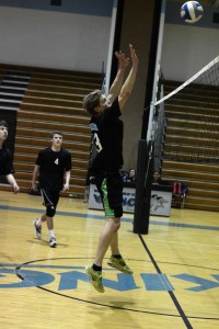 Junior Gideon Crawford plays in Tuesday's game. Photo by Michele Jarcho.