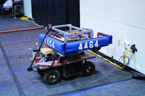 The Whitman robotics team placed fourth out of 40 teams competing at this weekend's robotics tournament. Photo by Tomas Castro.